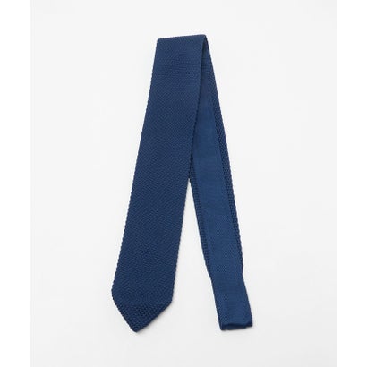 GLR ポリエステル ウォッシャブル ニット ソリッド ネクタイ ニットタイ （NAVY）｜詳細画像