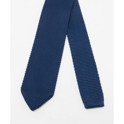 GLR ポリエステル ウォッシャブル ニット ソリッド ネクタイ ニットタイ （NAVY）｜詳細画像