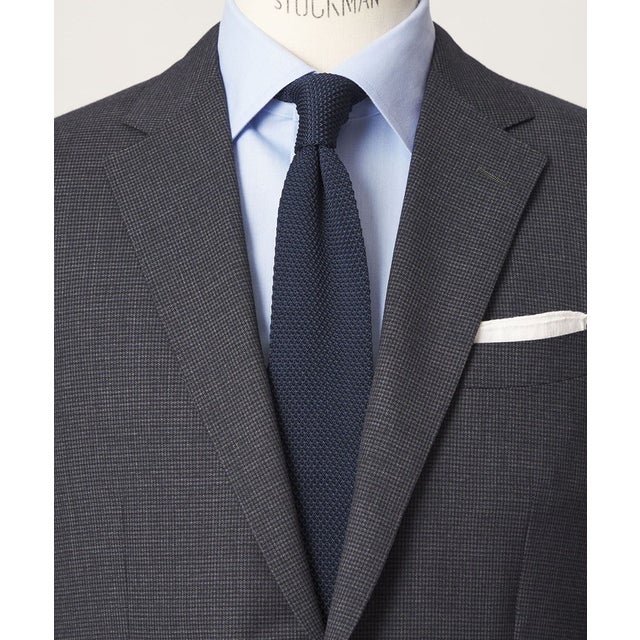 GLR ポリエステル ウォッシャブル ニット ソリッド ネクタイ ニットタイ （NAVY）