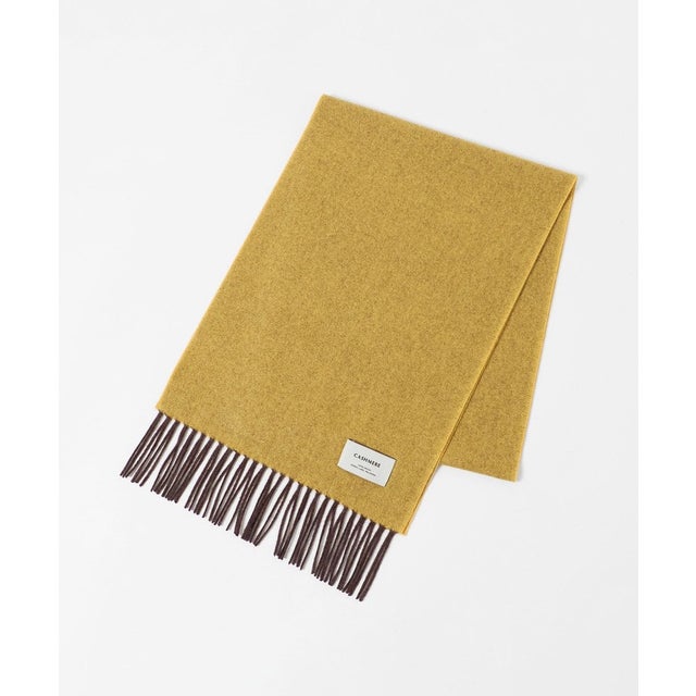 カシミヤ 100 リバー マフラー （YELLOW）