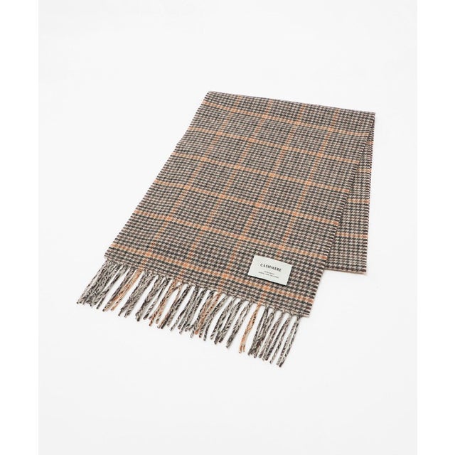 カシミヤ 100 トラッド マフラー （BEIGE）