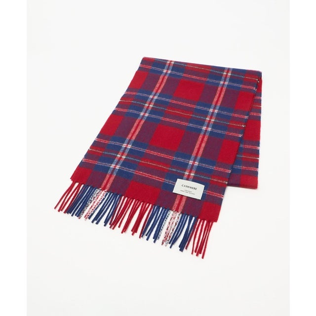 カシミヤ 100 トラッド マフラー （RED）