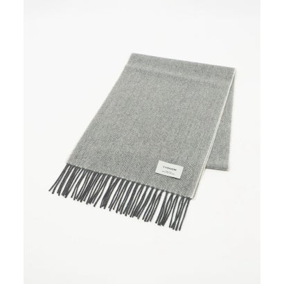 カシミヤ 100 トラッド マフラー （DK.GRAY）｜詳細画像