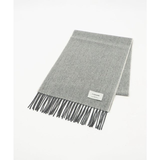 カシミヤ 100 トラッド マフラー （DK.GRAY）