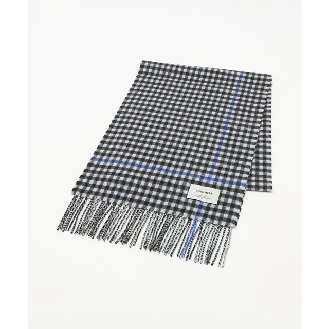 カシミヤ 100 トラッド マフラー （BLACK）