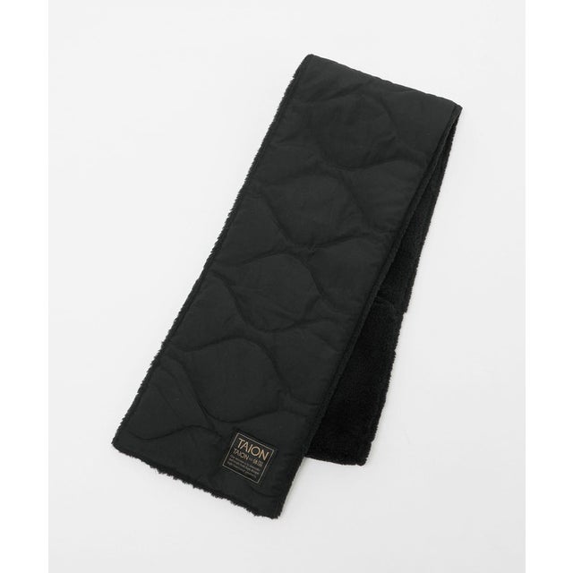 【WEB限定】＜TAION＞ミリタリー リバーシブル ダウン マフラー （BLACK）