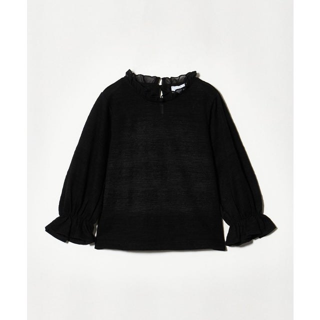 カット ジャガード ブラウス / キッズ 100cm-130cm （BLACK）