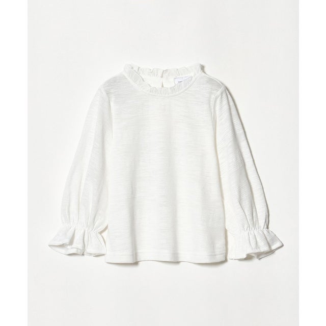 カット ジャガード ブラウス / キッズ 100cm-130cm （WHITE）