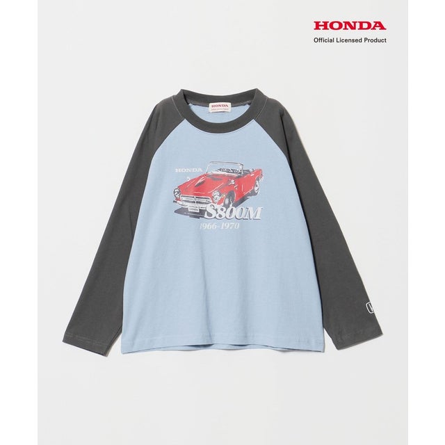 【別注】＜URBAMENT＞Honda ラグラン Tシャツ / キッズ 140cm-150cm （DK.GRAY）