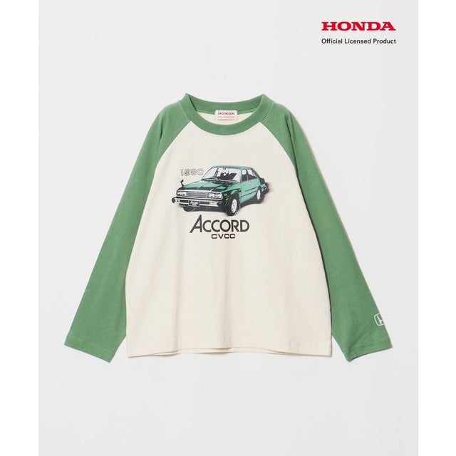 【別注】＜URBAMENT＞Honda ラグラン Tシャツ / キッズ 140cm-150cm （KELLY）