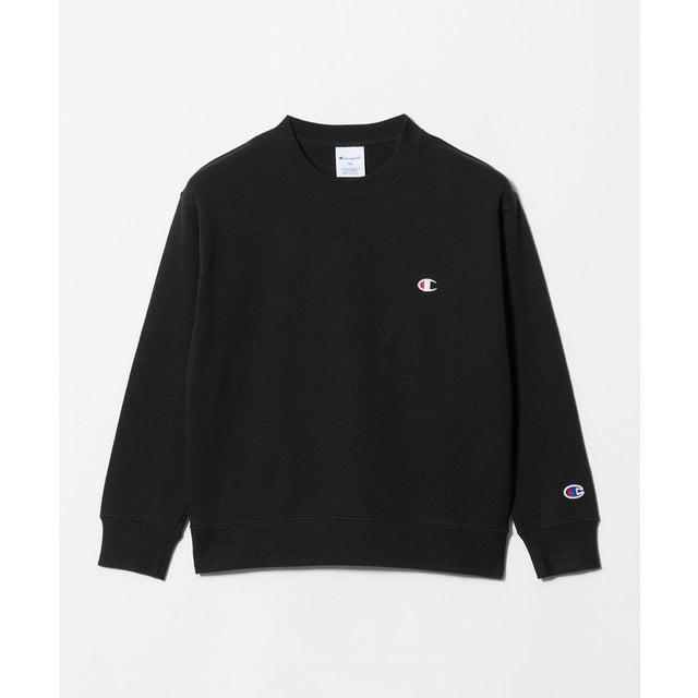 【WEB限定】＜Champion＞ワンポイント ロゴ スウェット / キッズ 140cm-160cm （BLACK）