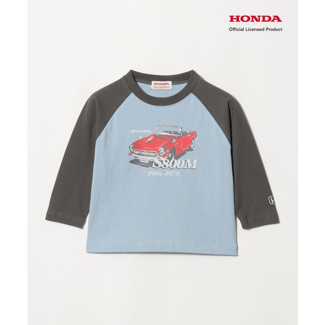 【別注】＜URBAMENT＞Honda ラグラン Tシャツ / キッズ 100cm-130cm （DK.GRAY）