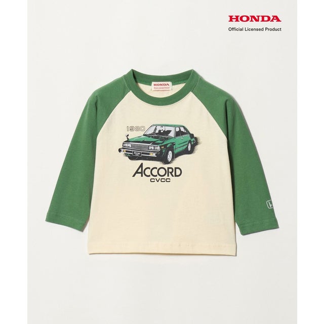【別注】＜URBAMENT＞Honda ラグラン Tシャツ / キッズ 100cm-130cm （KELLY）