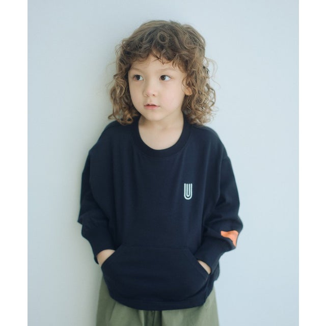 【別注】＜UNIVERSAL OVERALL＞ポケット プルオーバー / キッズ 110cm-130cm （BLACK）