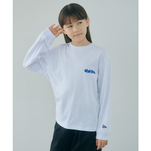 【WEB限定】＜NEW ERA＞ ロングスリーブ Tシャツ / キッズ 130cm-160cm （WHITE）
