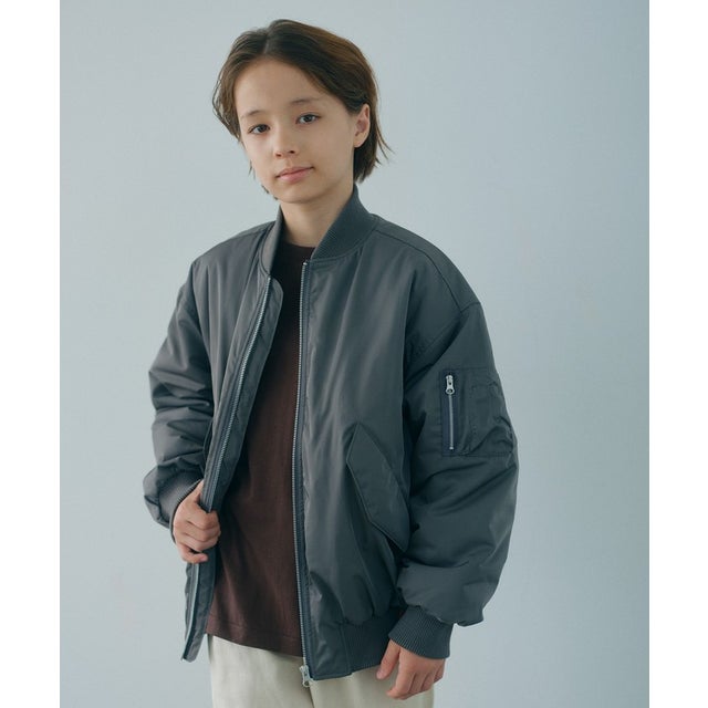 【別注】＜UNIVERSAL OVERALL＞MA-1 ブルゾン / キッズ 140cm－160cm （MD.GRAY）