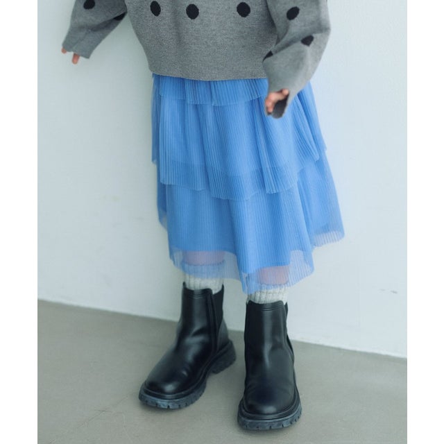 TJ プリーツチュール ティアードSK （LT.BLUE）