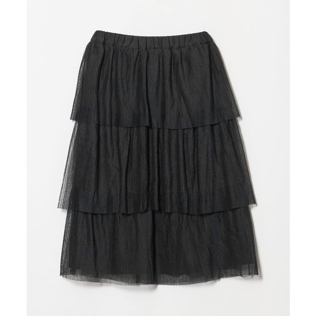 ◆TJ プリーツチュール ティアードSK （BLACK）