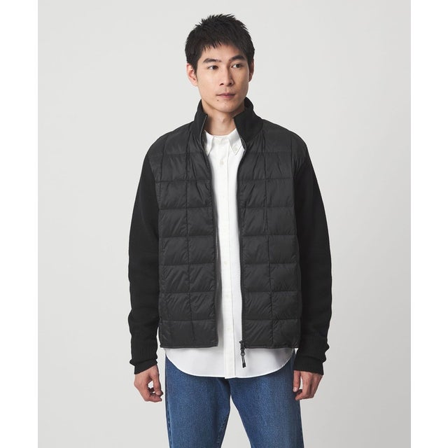 ＜TAION＞ニット スリーブ ダウンジャケット （BLACK）