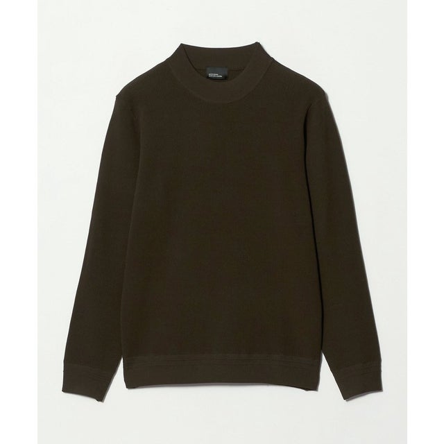【WEB限定】JUST fit デイリー アゼ モックネック ニット （DK.BROWN）