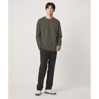 オーガニック コットン ポンチ クルーネック 長袖 Tシャツ （WHITE）｜詳細画像