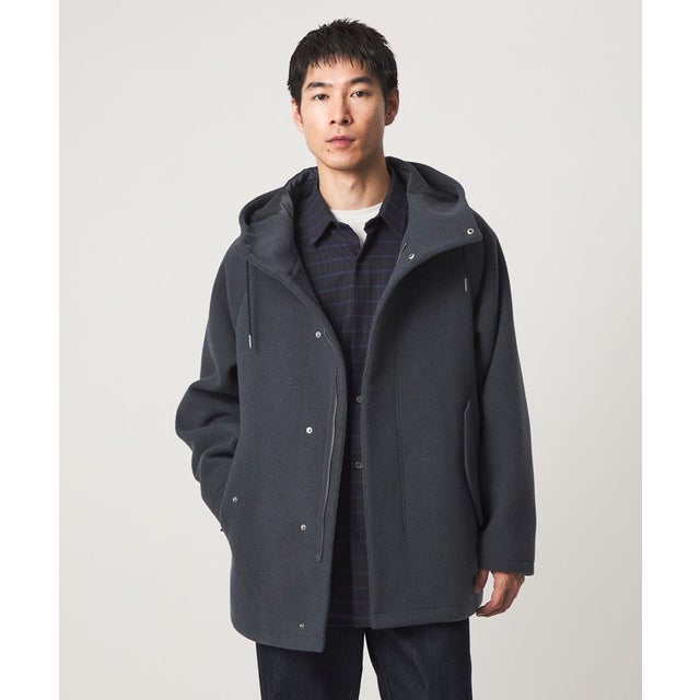 SENTDALE WOOL フード コート （NAVY）