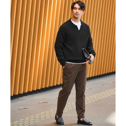 【WEB限定】JUST fit コーデュロイ 1プリーツ イージーパンツ （BLACK）｜詳細画像