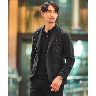 【WEB限定】JUST fit コーデュロイ ナロー セットアップ ジャケット＆パンツ （BLACK）｜詳細画像