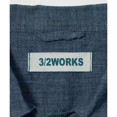 【別注】【WEB限定】＜3/2 WORKS＞シャンブレー カバーオール シャツアウター （NAVY）｜詳細画像
