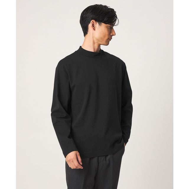 L/A ポンチ ブラッシュド モックネック カットソー （BLACK）