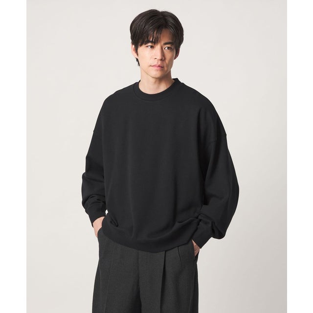 【WEB限定】バルーン ダンボール クルーネック スウェット （BLACK）