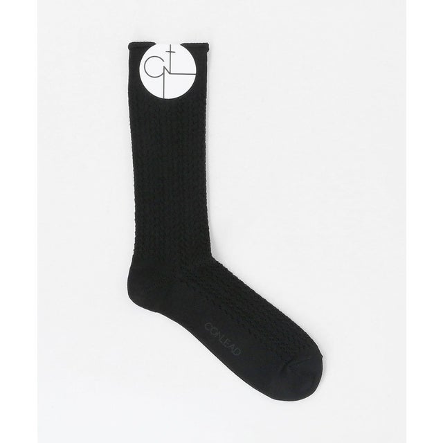 ＜CONLEAD＞レース ソックス （BLACK）