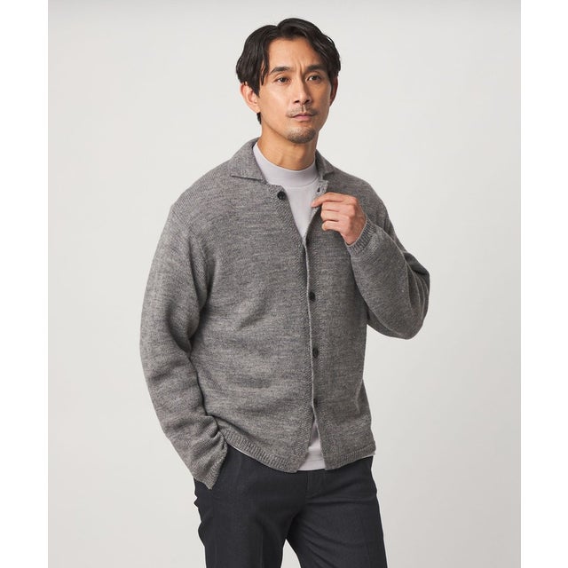 【WEB限定】JUST fit NBL ポロエリ カーディガン （MD.GRAY）