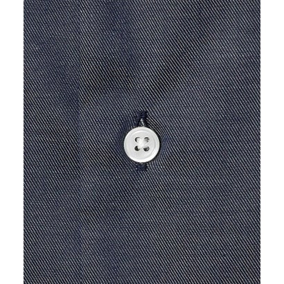 HITOYOSHI シャンブレー セミワイド ドレスシャツ （NAVY）｜詳細画像