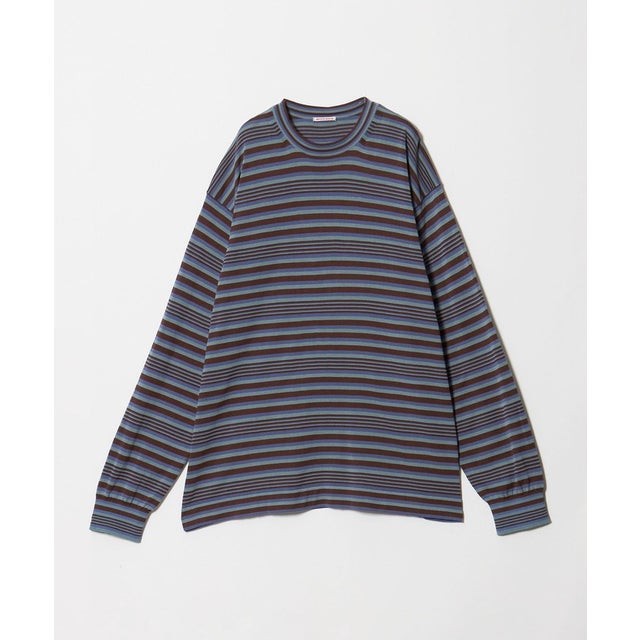 ＜RYE TENDER＞マルチボーダー Tシャツ （DK.BROWN）