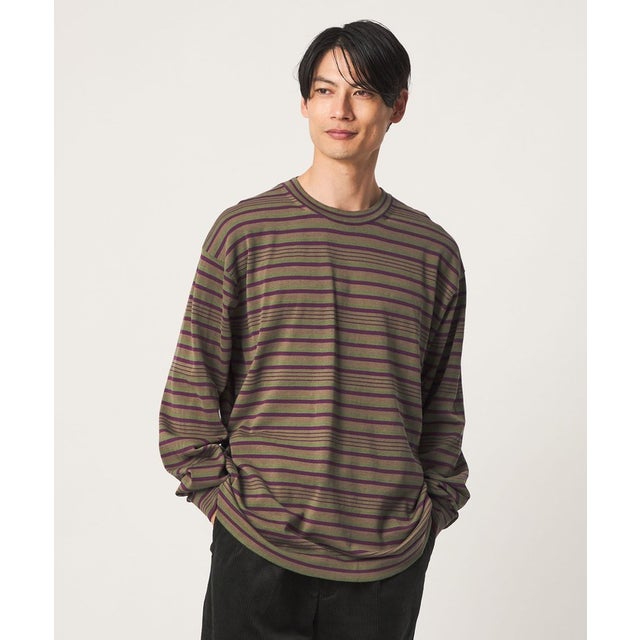 ＜RYE TENDER＞マルチボーダー Tシャツ （BEIGE）