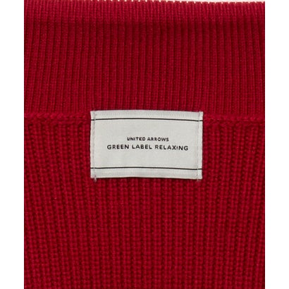 アゼ Vネック スキッパー ニット ポロシャツ （RED）｜詳細画像