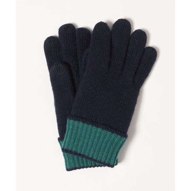 バイカラー ニット グローブ （NAVY）
