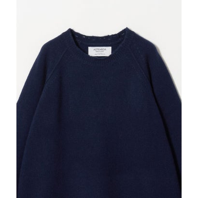 AOTEAROA WOOL FRAY クルーネック ニット （NAVY）｜詳細画像