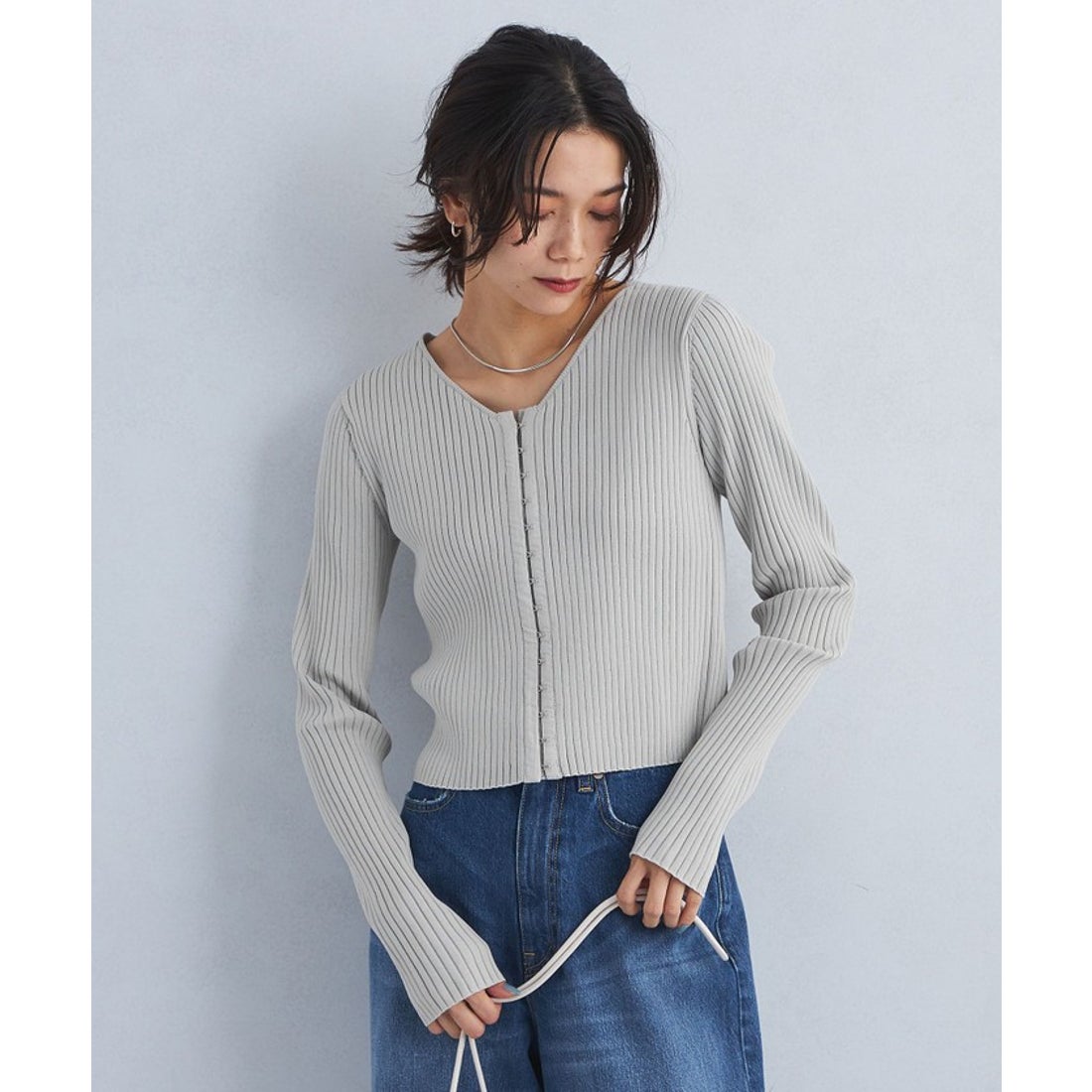 UNITED ARROWS green label relaxing リブ スキニー プルオーバー ニット - ファッション通販 ...