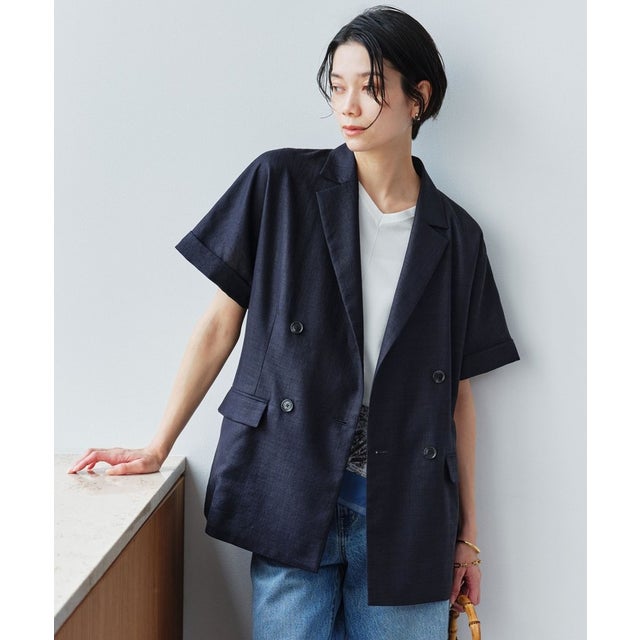 グリーンレーベルリラクシング ジャケット ダブルボタン ユナイテッド 