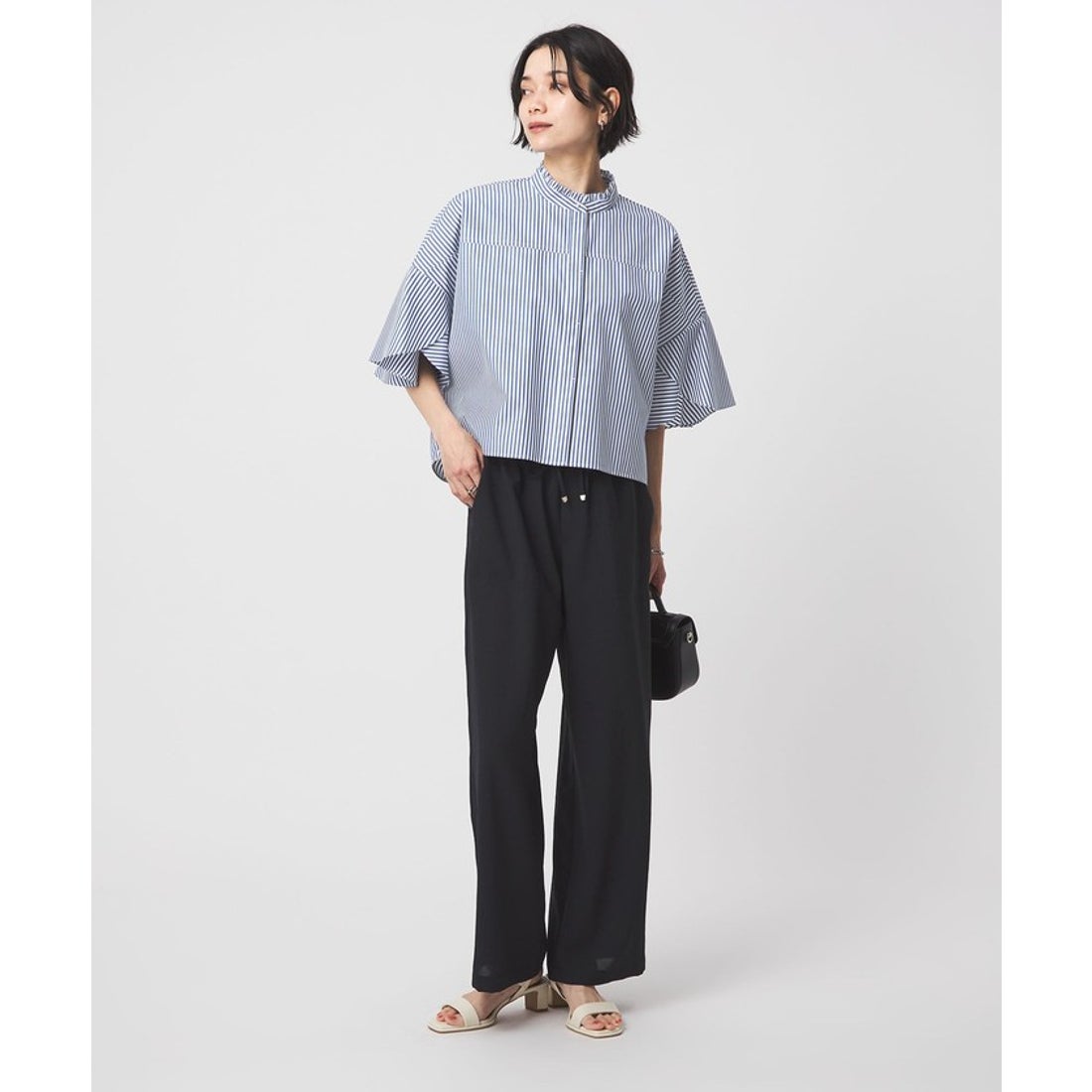 UNITED ARROWS green label relaxing フレアスリーブ ブラウス 接触冷