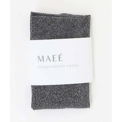 ＜MAEE＞コンプレッション ソックス （グリッターリブ） / 着圧ソックス / 靴下 （BLACK）｜詳細画像
