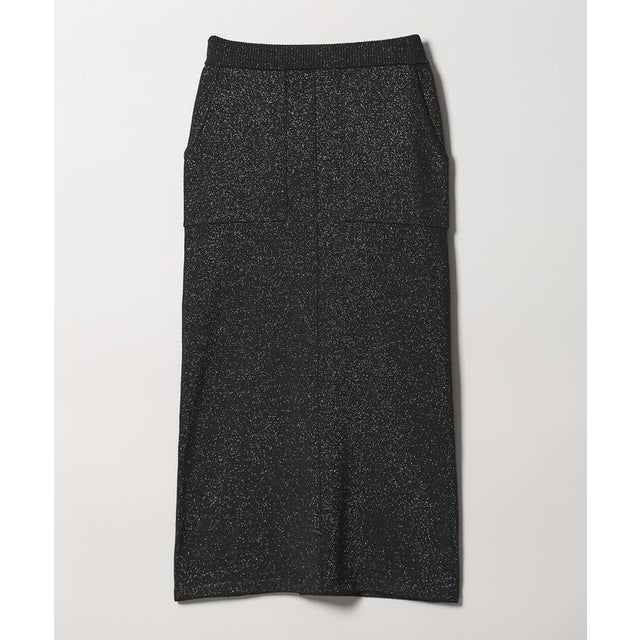 【WEB限定】＜at ease＞ラメ ニット タイト スカート （BLACK）