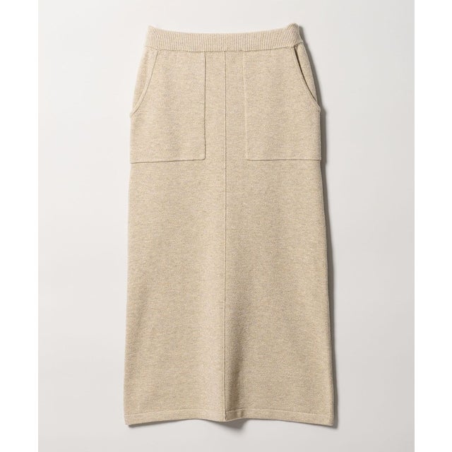 【WEB限定】＜at ease＞ラメ ニット タイト スカート （NATURAL）