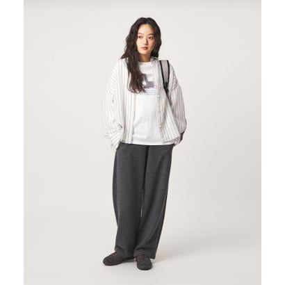 【WEB限定】＜at ease＞ニット カーブ パンツ （BLACK）｜詳細画像