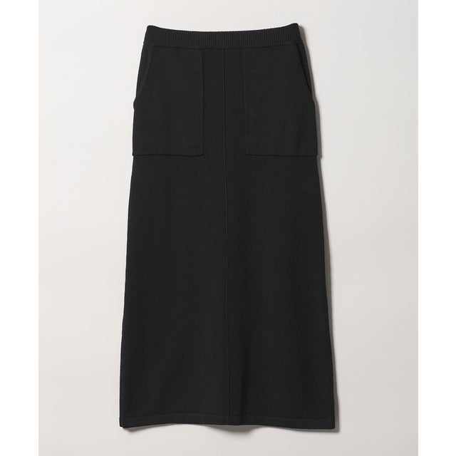 【WEB限定】＜at ease＞ニット タイト スカート （BLACK）