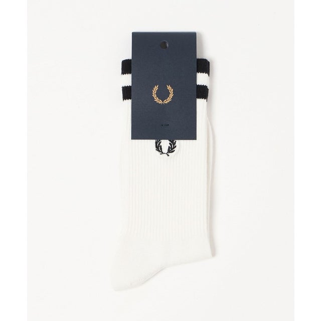 【WEB限定】＜FRED PERRY＞ラインソックス （OFF WHITE）