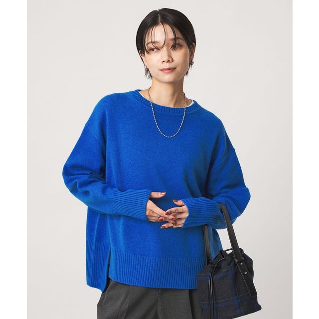 ［size SHORTあり］SERENITY クルーネック プルオーバー ニット （COBALT）
