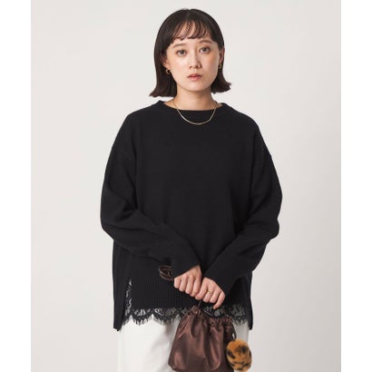 ［size SHORTあり］SERENITY クルーネック プルオーバー ニット （BLACK）｜詳細画像